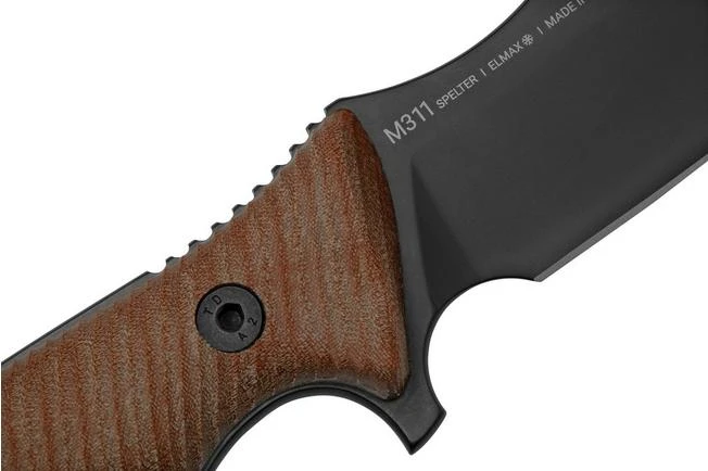 ANV Knives M311 SPELTER DLC Elmax, Coyote Micarta Handle, Black Kydex Sheath, Survival Knife - Image 5