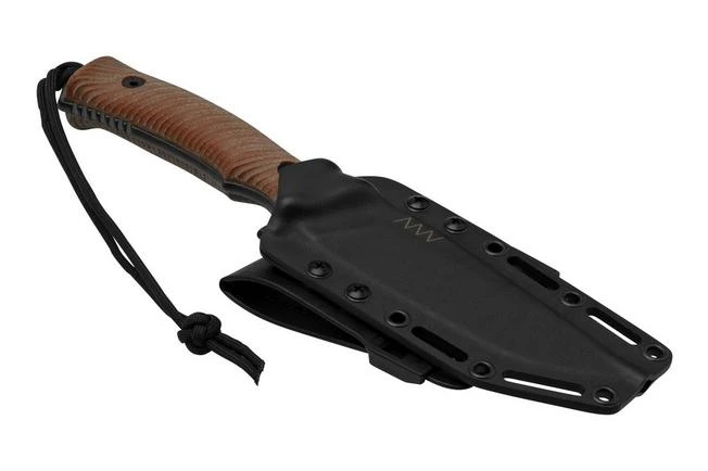 ANV Knives M311 SPELTER DLC Elmax, Coyote Micarta Handle, Black Kydex Sheath, Survival Knife - Image 6