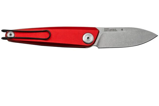 ANV Z050 Sleipner, Red Handle, Z050-002, Slipjoint Pocket Knife - Image 2