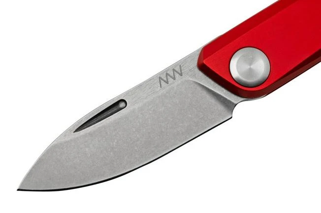 ANV Z050 Sleipner, Red Handle, Z050-002, Slipjoint Pocket Knife - Image 3