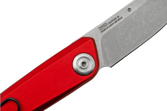 ANV Z050 Sleipner, Red Handle, Z050-002, Slipjoint Pocket Knife - Image 5