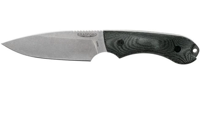 Bradford Guardian 4, 3D Black Micarta Guardian 4 M390, Sabre Stonewashed 4S-101