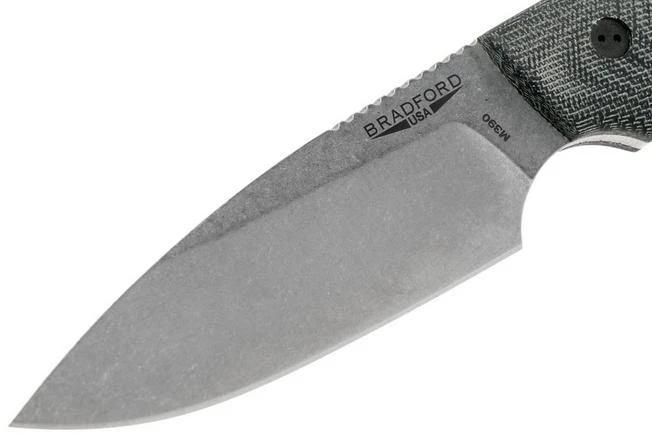 Bradford Guardian 4, 3D Black Micarta Guardian 4 M390, Sabre Stonewashed 4S-101 - Image 3