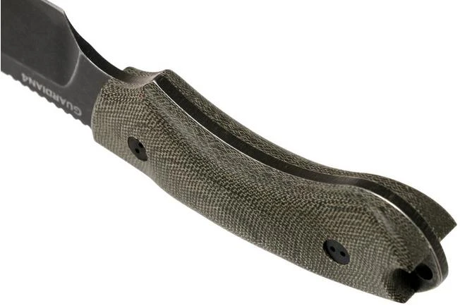 Bradford Knives 3D OD Green Micarta, Guardian4, Sabre, Nimbus Finish, Black Fasteners - Image 4