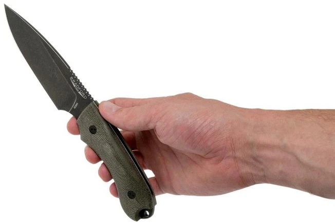 Bradford Knives 3D OD Green Micarta, Guardian4, Sabre, Nimbus Finish, Black Fasteners - Image 6