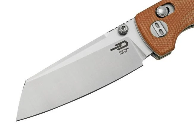 Bestech Slasher BG43D Brown Micarta, Pocket Knife - Image 3