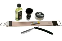 Böker Manufaktur Classic Black Starter Set 141207SET, Straight Razor