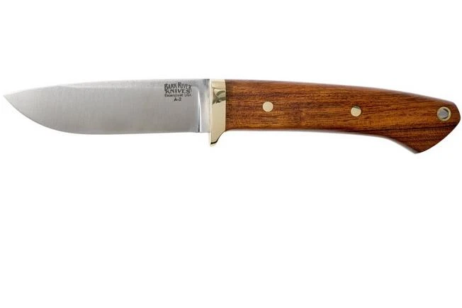 Bark River - Classic Drop Point Hunter A2 Brass Desert Ironwood Hunting Knife