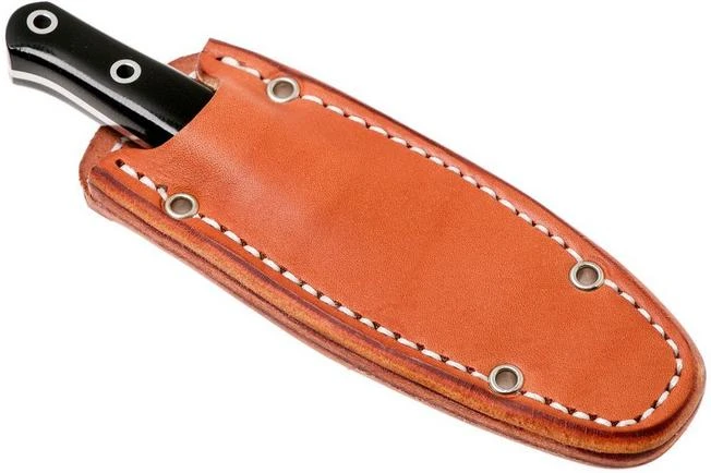 Bark River Mini Bushcrafter CPM 3V, Black Canvas Micarta, Hollow Pins - Image 7