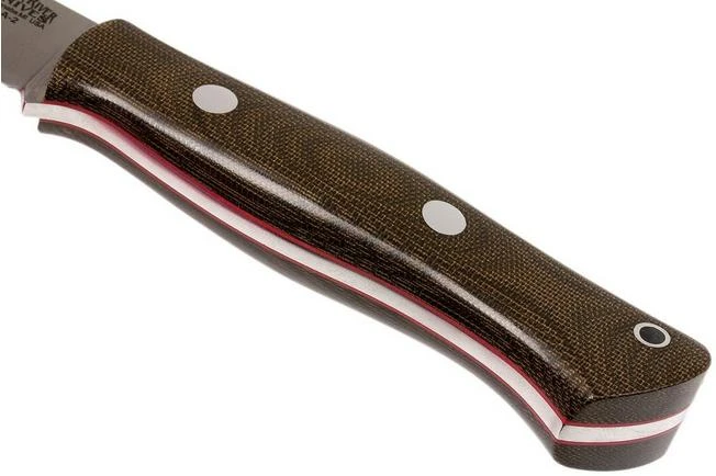 Bark River Aurora LT A2, Green Canvas Micarta, Red Liners - Image 4