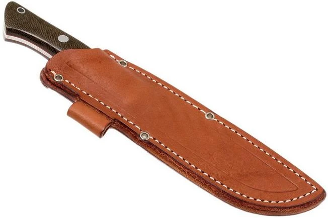 Bark River Aurora LT A2, Green Canvas Micarta, Red Liners - Image 7