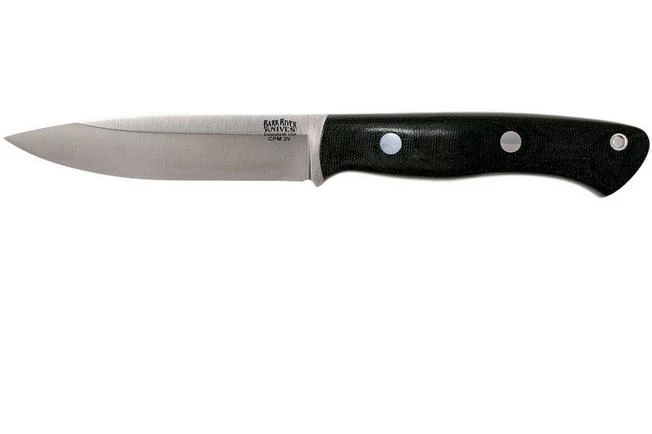 Bark River Aurora 3V, Black Canvas Micarta Bushcraft Knife