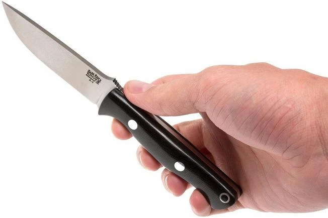 Bark River Bravo EDC A2, Black Canvas Micarta, Black Sheath - Image 6