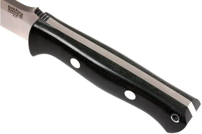 Bark River Bravo 1.5 A2, Black Canvas Micarta, Brown Sheath - Image 5