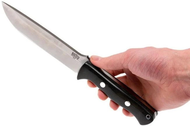 Bark River Bravo 1.5 A2, Black Canvas Micarta, Brown Sheath - Image 6