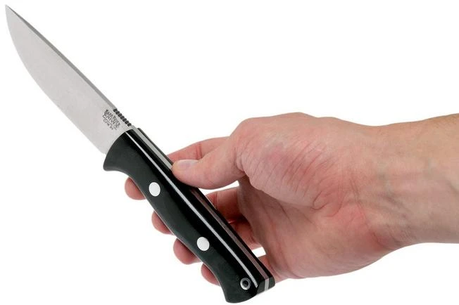 Bark River Bravo 1 LT CPM 3V Field Knife, Black Canvas Micarta - Image 7