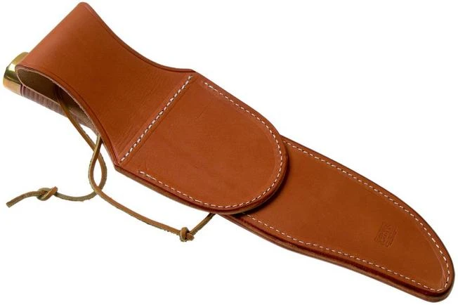 Bark River V-44 Bowie A2 Stacked Leather, Brass Double Quillion, Bowie-knife - Image 7