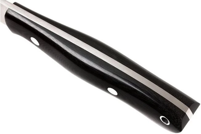 Bark River Sahara Hunter A2, Black Linen Micarta, Brown Sheath - Image 5