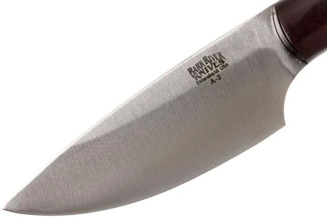 Bark River Kalahari Bushman A2, Maroon Linen Micarta, Brown Sheath - Image 3