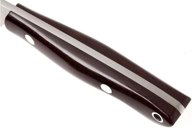 Bark River Kalahari Bushman A2, Maroon Linen Micarta, Brown Sheath - Image 5