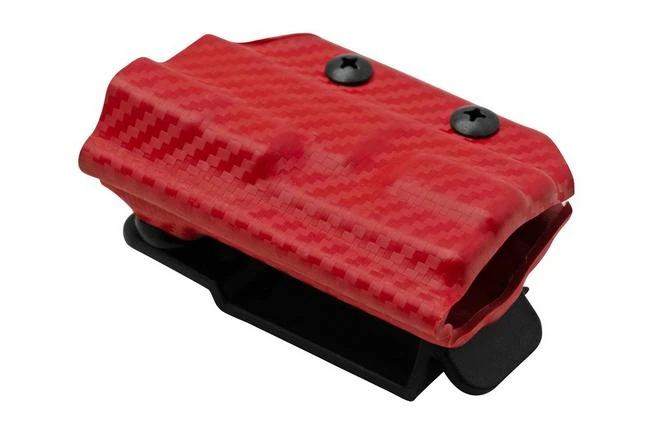 Clip And Carry Kydex Sheath Leatherman Free P2, Carbon Fiber Red LP2-CF-RED Belt Holster - Image 2