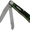Case Trapper Pocket Worn Bermuda Green Bone, Peach Seed Jig, 09720, 6254 SS Pocket Knife