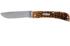 Case Sod Buster Jr Amber Jigged Bone, 00245, 6137 SS Pocket Knife