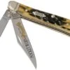 Case Peanut Pocket Worn Olive Green Bone, Peach Seed, 38196, 6220 SS Pocket Knife