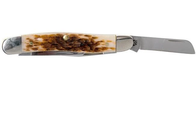 Case Medium Stockman Amber Jigged Bone, 00042, 6318 SS Pocket Knife - Image 3