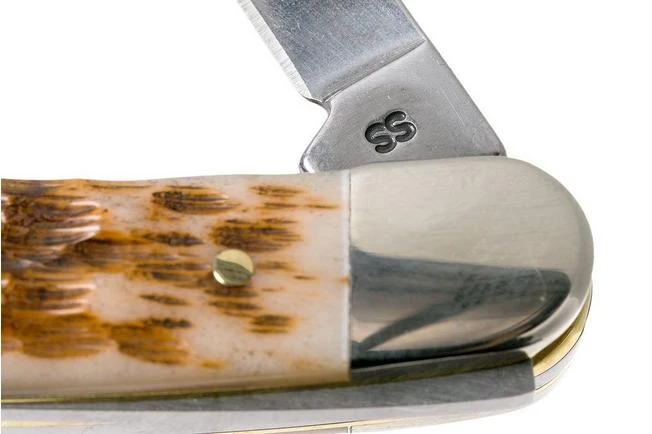 Case Medium Stockman Amber Jigged Bone, 00042, 6318 SS Pocket Knife - Image 5