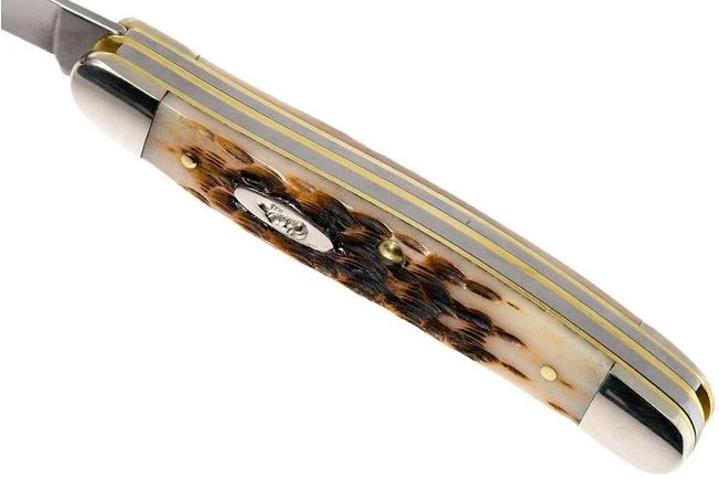 Case Medium Stockman Amber Jigged Bone, 00042, 6318 SS Pocket Knife - Image 9
