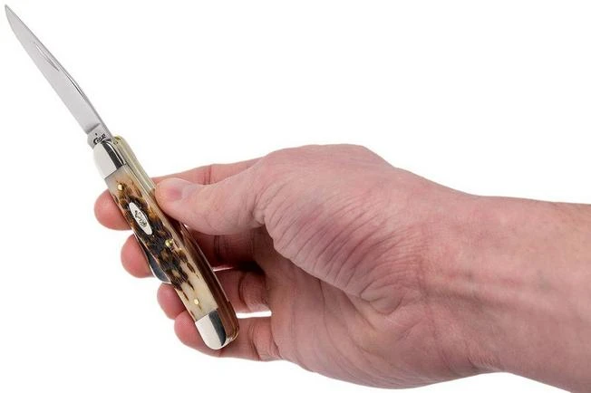 Case Medium Stockman Amber Jigged Bone, 00042, 6318 SS Pocket Knife - Image 10