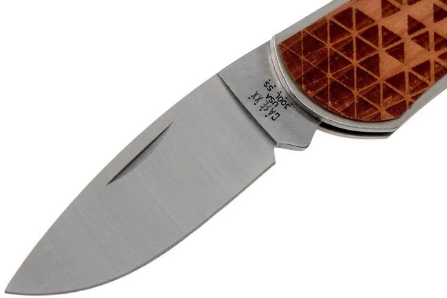 Case X Woodchuck Executive Lockback Brushed Stainless, Triangles, 64321, M1300L SS Pocket Knife - Image 3
