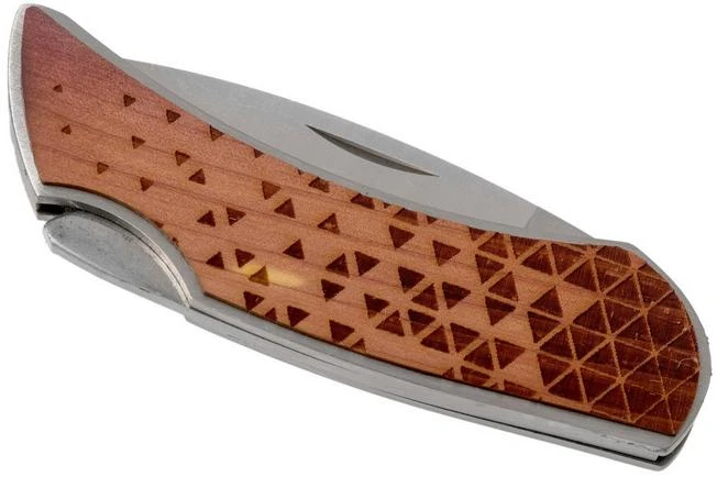 Case X Woodchuck Executive Lockback Brushed Stainless, Triangles, 64321, M1300L SS Pocket Knife - Image 4