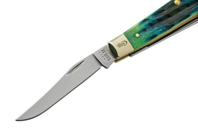 Case Jig Mini Trapper, Hunter Green Bone, Deep Canyon, 75834, 6207 SS, Pocket Knife - Image 3