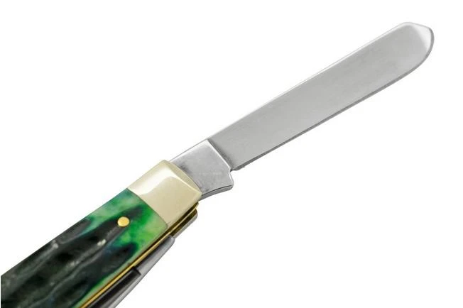 Case Jig Mini Trapper, Hunter Green Bone, Deep Canyon, 75834, 6207 SS, Pocket Knife - Image 5