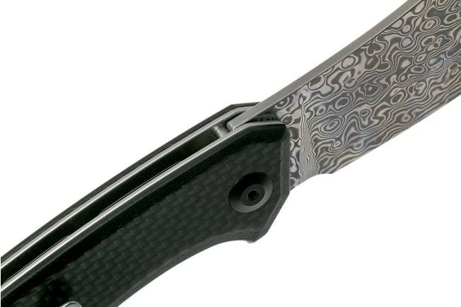 Civivi Mini Mastodon C2011DS-1 Damascus, Carbon Fibre & Black G10 Pocket Knife - Image 6