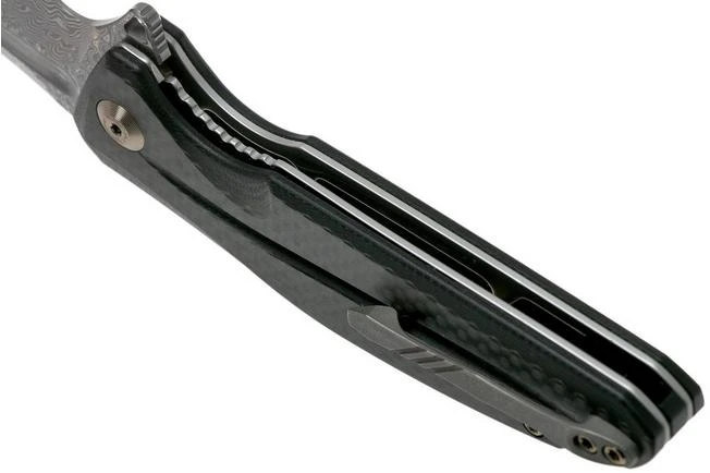 Civivi Statera C901DS Damascus, Carbon Fibre & Black G10 Pocket Knife - Image 5