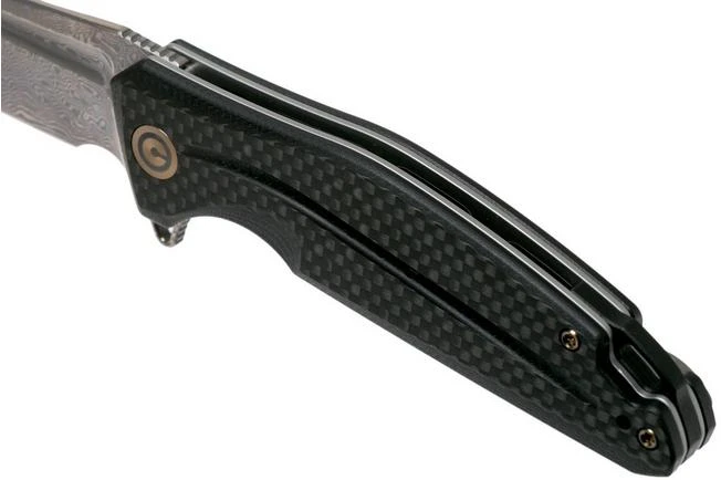 Civivi Statera C901DS Damascus, Carbon Fibre & Black G10 Pocket Knife - Image 7
