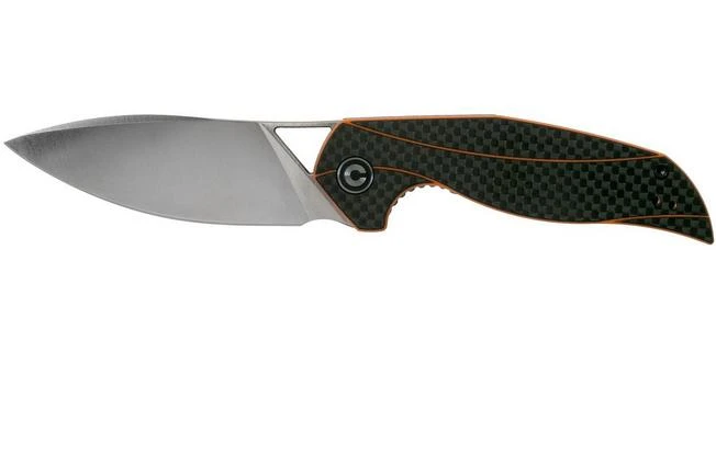 Civivi Anthropos C903A Carbon Fibre & Orange G10 Pocket Knife, Elijah Isham Design