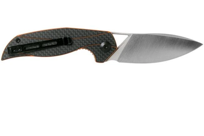 Civivi Anthropos C903A Carbon Fibre & Orange G10 Pocket Knife, Elijah Isham Design - Image 2