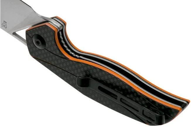 Civivi Anthropos C903A Carbon Fibre & Orange G10 Pocket Knife, Elijah Isham Design - Image 5
