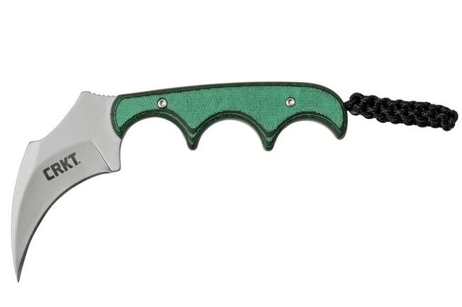 CRKT Keramin, Green Black, 2389 Neck Knife, Alan Folts Design