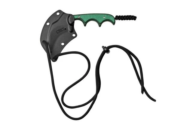 CRKT Keramin, Green Black, 2389 Neck Knife, Alan Folts Design - Image 5