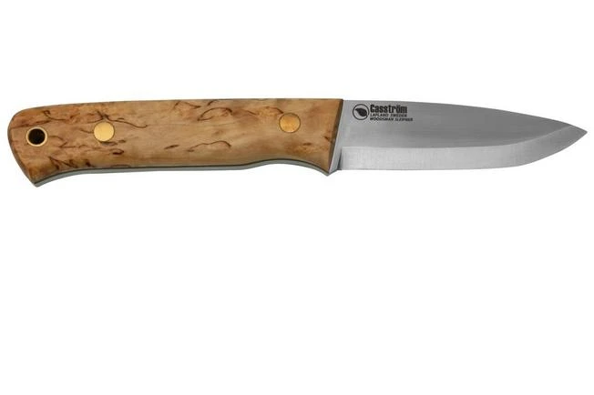 Casström Woodsman Knife Curly Birch, Sleipner Scandi Grind 10804 - Image 2