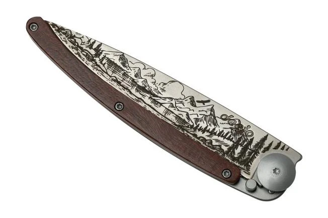 Deejo Tattoo 37g Coral Wood Mountain 1CB000080, Pocket Knife - Image 4