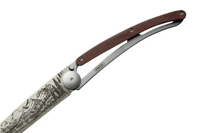 Deejo Tattoo 37g Coral Wood Mountain 1CB000080, Pocket Knife - Image 6