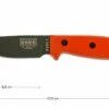 ESEE Model 3 OD Blade, Orange Handle 3P-KO-OD Survival Knife Without Sheath
