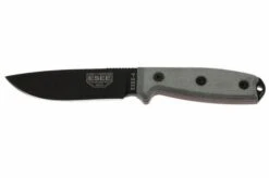 ESEE Model 4 Black Blade, Grey Handle 4P-KO Survival Knife Without Sheath