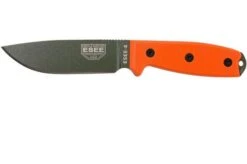 ESEE Model 4 OD Blade, Orange Handle 4P-OD With Sheath + Clip